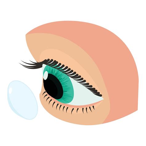 Eye contact lens icon, isometric style 14281687 Vector Art at Vecteezy