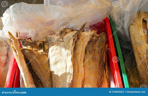 dry fish stockfish  sale   stall specialized  europe stock