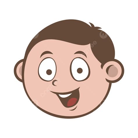 expressao de desenho animado  rosto  menino rindo casualmente png