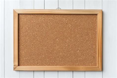 Premium Photo | A cork board hanging on a white wall perfect for office ...