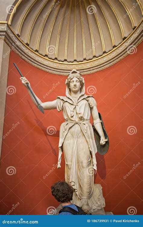 Statue Of Athena Of Velletri At The Louvre Museum Editorial Photo ...