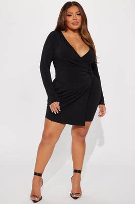 Piper Wrap Mini Dress - Black | Fashion Nova