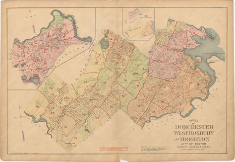 Dorchester, West Roxbury, and Brighton 1899 Index Map – WardMaps LLC