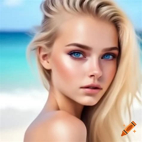 Charming woman with blue eyes and blonde hair in cozy bedroom alcove