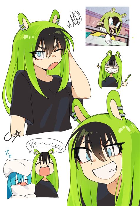 surge the tenrec and kitsunami the fennec (sonic and 1 more) drawn by