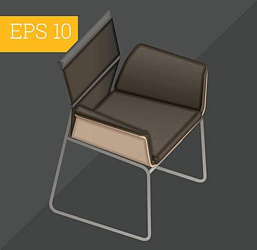 chair isometric vector illustration simple chair vector office vector