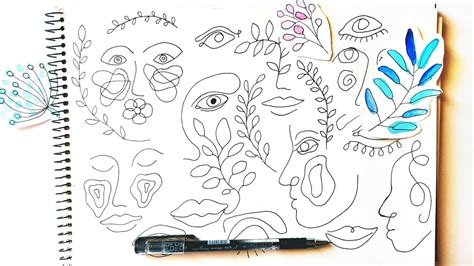 draw abstract  art easy face drawing ideas youtube