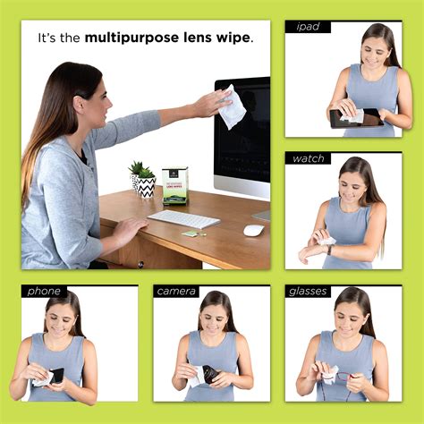 Eyeglass Cleaner Lens Wipes - 100 Pre-Moistened Individual Wrapped Eye