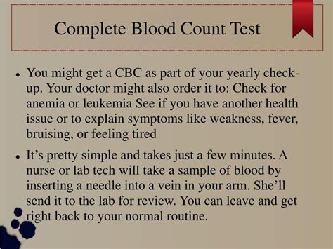 PPT - Complete Blood Count Test in Faridabad PowerPoint Presentation