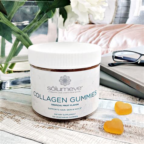 Solumeve, Collagen Gummies, Gelatin Free, Tropical Fruit Flavor, 100 ...