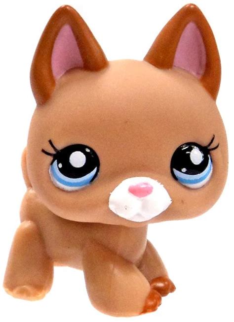 Littlest Pet Shop Cutest Pets German Shepherd Puppy 1.5 Mini Figure 2436 Brown Loose Hasbro Toys