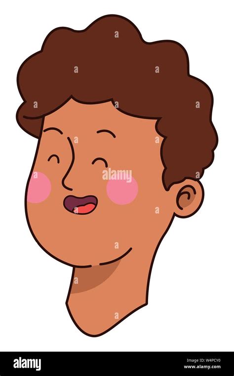 teenager man smiling face cartoon stock vector image art alamy