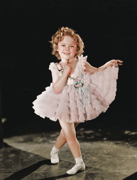 Unknown - Shirley Temple Curtseying Colorized Fine Art Print For Sale