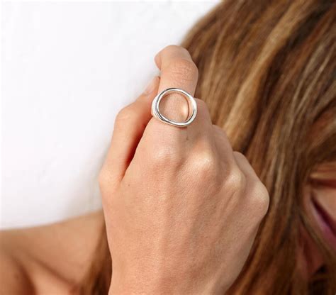 circle ring sterling silver  etsy