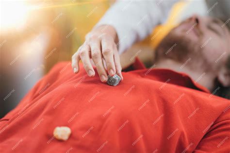 Premium Photo | Alternative Medicine Chakra Healing Crystal Treatment