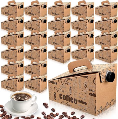20 Pack Disposable Coffee Box Dispensers 96 oz Insulated Portable