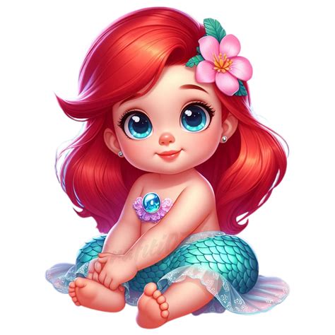 Princess Ariel Png, Baby Ariel, Transparent Image, High Quality