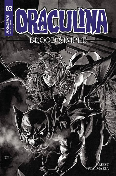DRACULINA BLOOD SIMPLE #3 COVER M IAN STA MARIA 1:7 B&W (Allocations