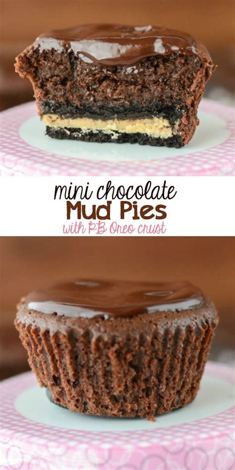 Mini Chocolate Mud Pies with Oreo Crust | Recipe | Desserts, Mini ...