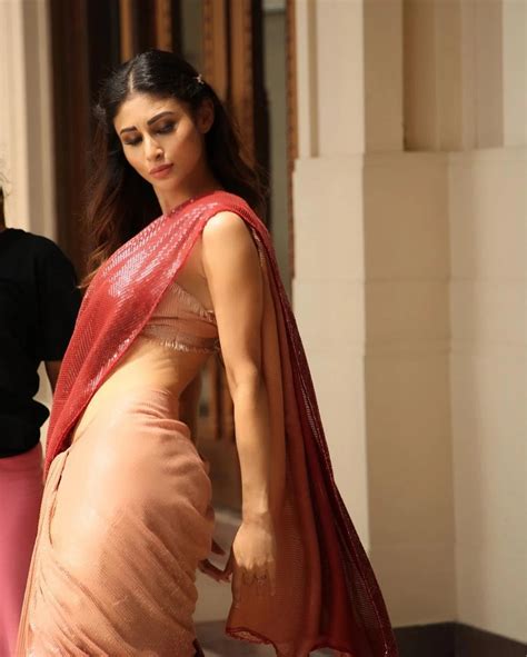mouni roy poses  saree glam actress