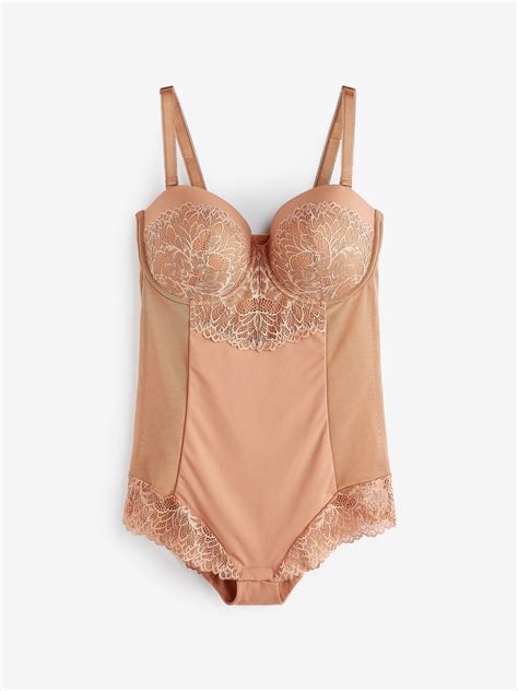 Buy Caramel Nude Firm Tummy Control Cupped Lace Body from Next Ireland