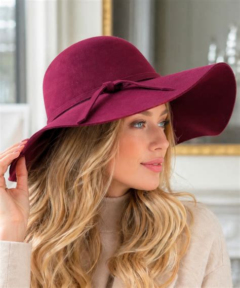 Chapeu Feminino Aba Larga - Chapéu Fedora Feminino Aba Larga em Feltro - Anellimn