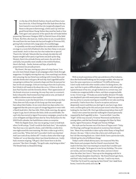 Daisy Lowe in Asos Magazine