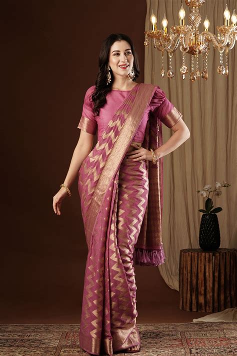 onion pink georgette silk saree kumari sarees