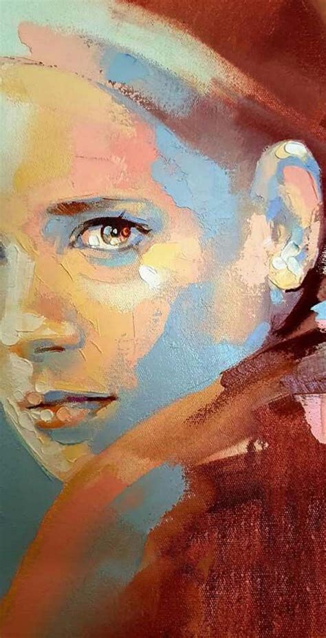 univers parallele modern portrait painting  color portrait