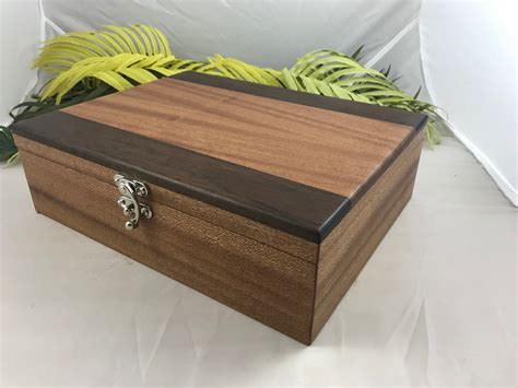 large wooden keepsake box
