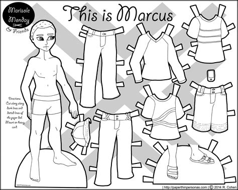 paper doll man  marisole monday friends paper dolls