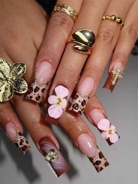 pin  divinelyfine  nailz   cheetah nails nail designs