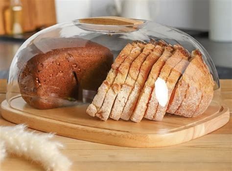 Хлебница Natural life деревянная с прозрачной крышкой | отзывы