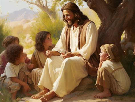 teacher  children jesus christ wall art midjourney art etsy