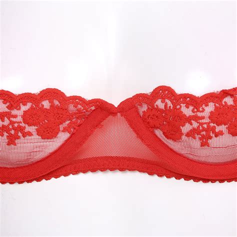 Women's Floral Lace No Cup Bra Open Nipples Bra See through Lingerie