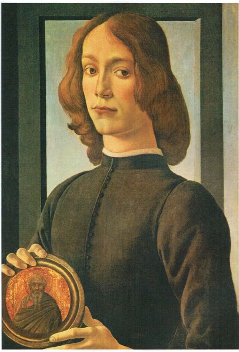 Портрет молодого человека с медальоном (ок.1480). Sandro Botticelli ...
