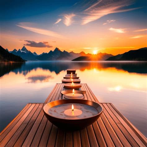 Premium AI Image | A calming spa scene with candles soothing music and ...