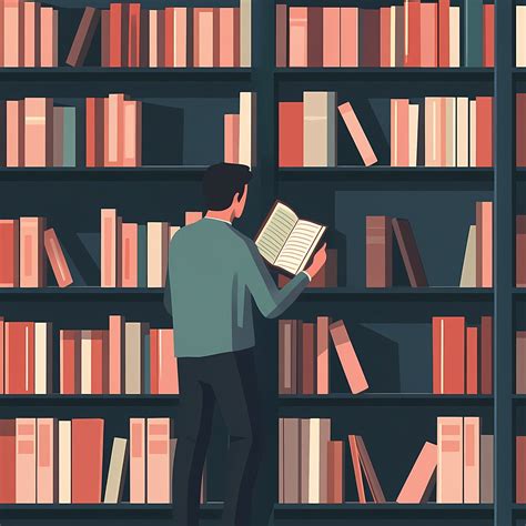 Download Ai Generated, Man, Library. Royalty-Free Stock Illustration