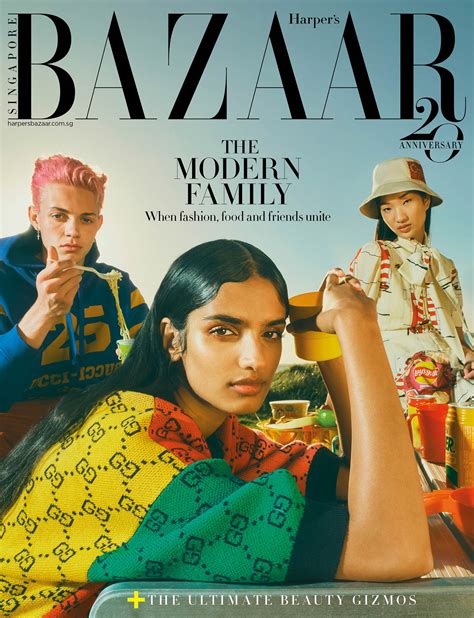Jade Hsu, Anjali Torvi and Dan Brown cover Harper's Bazaar Singapore