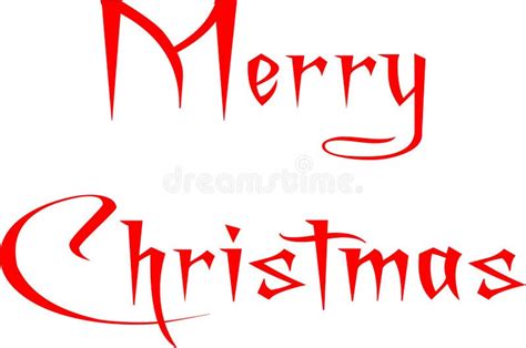 Merry Christmas Writen in English Stock Illustration - Illustration of ...