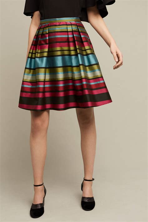 Striped Taffeta Skirt | Anthropologie