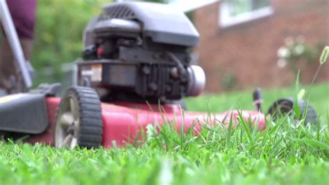 Lawn Mower Grass Shooting Out Stock Footage Video (100% Royalty-free ...