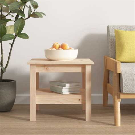Кафе маса, 45x45x40 см, борово дърво масив » DesignBunker.eu