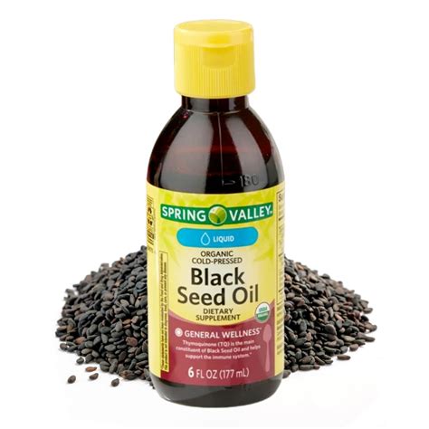 Spring Valley Organic Cold-Pressed Black Seed Oil, Liquid Dietary