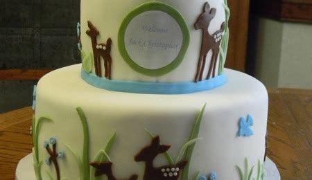 Baby Deer Baby Shower Cake - CakeCentral.com