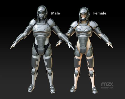 ArtStation - Mass Effect N7 Armor (Male and Female)