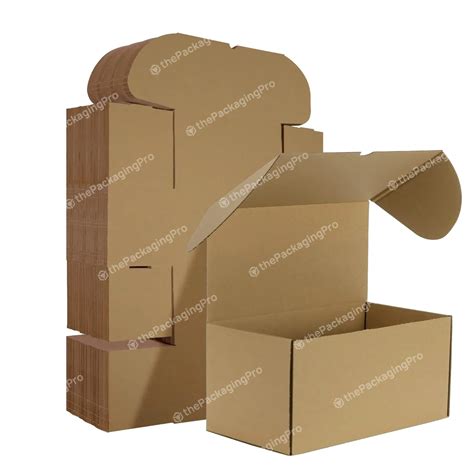 Folded Brown Corrugated Cardboard Box For Gift Packaging - Buy Folded