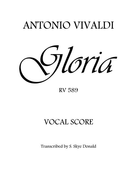 Gloria in D major, RV 589 (Vivaldi, Antonio) - IMSLP: Free Sheet Music ...