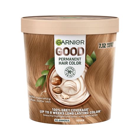 Garnier GOOD Permanent Hair Dye, 7.12 Sweet Latte| GOOD