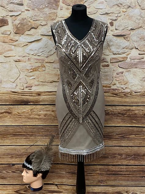 hochwertiges teilige charlestonkleid im er jahre stil gr glad